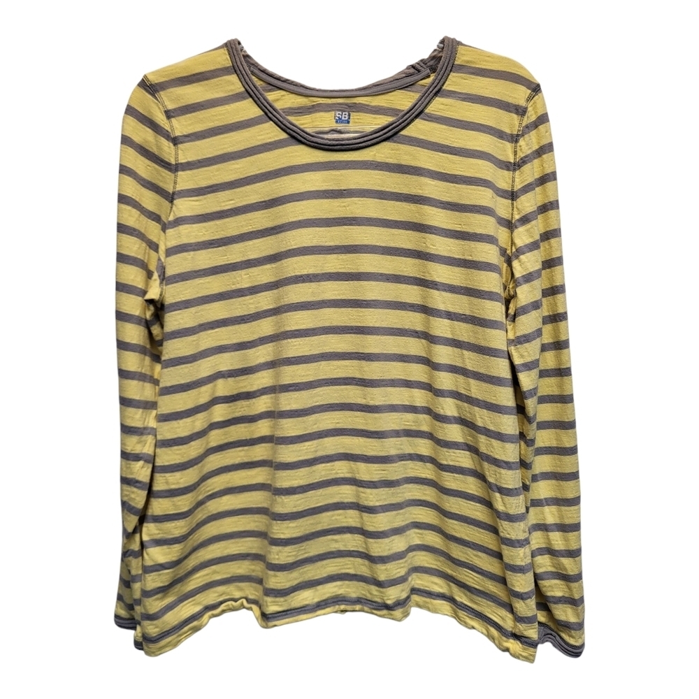 SJB Active Yellow and Gray Long Sleeve Tee for Effortless Style- Size XL